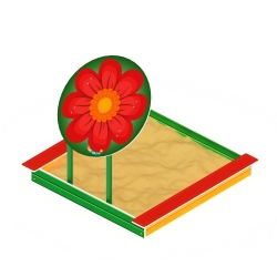 Песочница с навесом Забава-цветок ИО 5.01.08-01