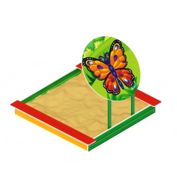 Песочница с навесом Забава-бабочка ИО 5.01.09-01 - купить в Казахстанe по цене 321675 тенге, 