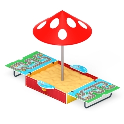 Песочница Игра с крышкой и грибком (средняя) ИО 5.01.10-06 - фото, описание, цена