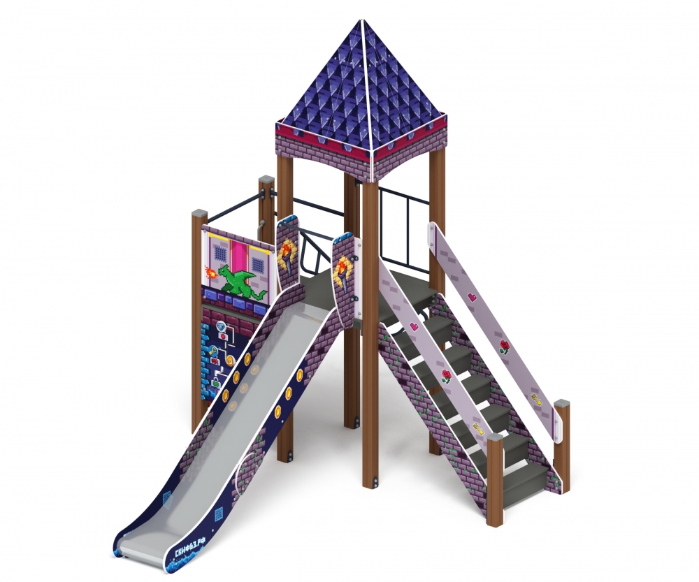 Детский игровой комплекс «Замок» (Пиксель) 2.18.04-03 - купить в {CITY_NAME_PP} 
