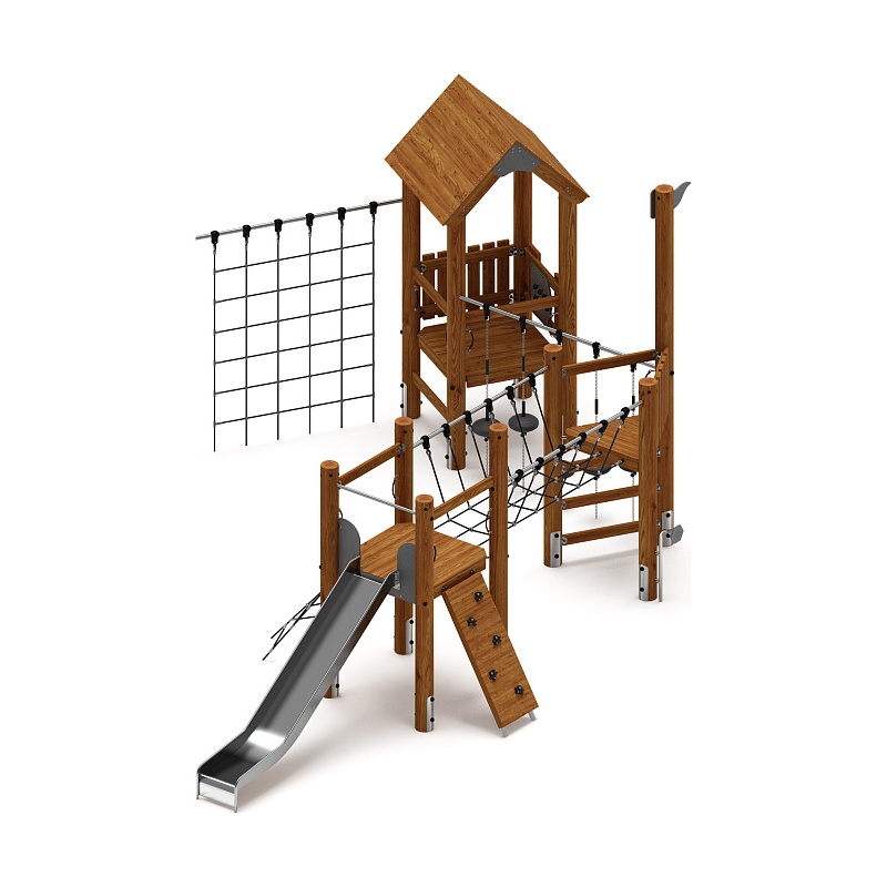 Игровой комплекс (лиственница темный) ДИК 2.24.02-Л.И1.01 - фото, описание, цена