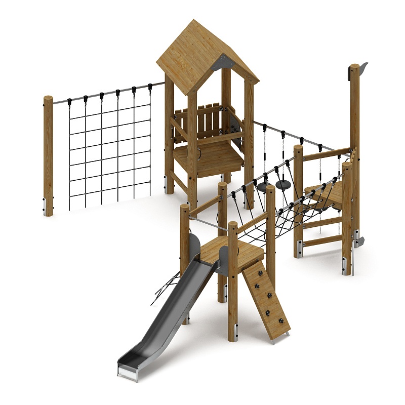 Игровой комплекс (лиственница орех) ДИК 2.24.02-Л.И1.02 - фото, описание, цена