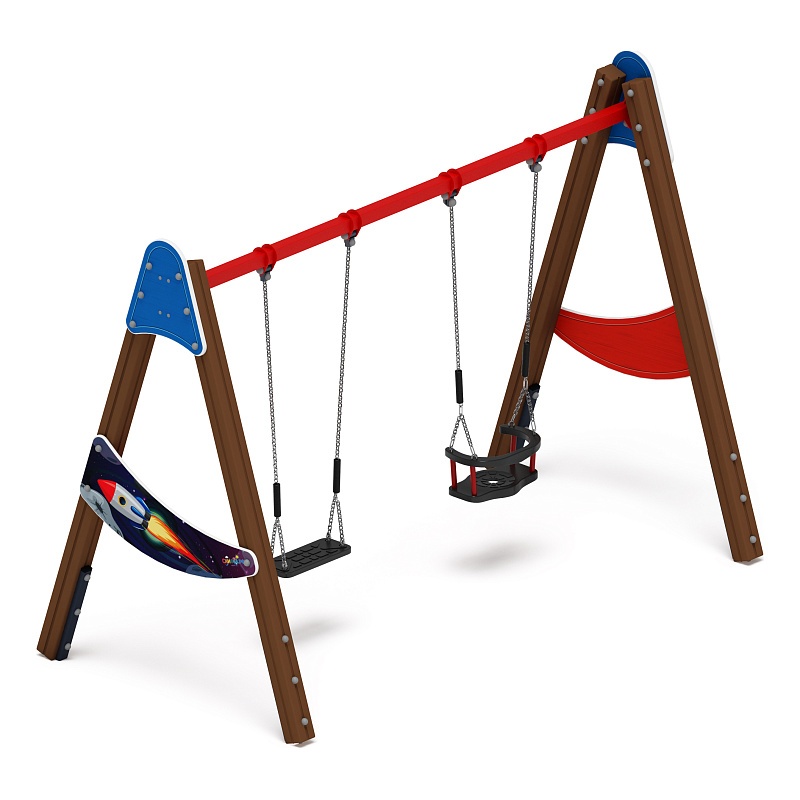 Качели двойные Д2 - ИО 12.Д.01.02.02-И1.01 - (Космопорт) от skifpro.kz - От официального дилера СКИФ в Казахстане. 