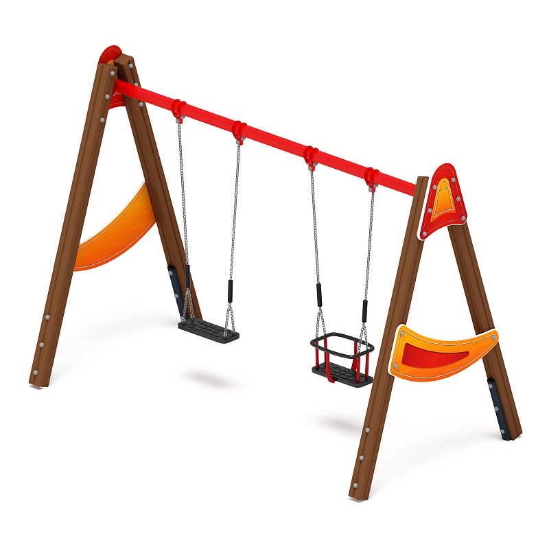 Качели двойные Д2 - ИО 12.Д.03.04.01-И1 - (Счастливое детство) - фото, описание, цена