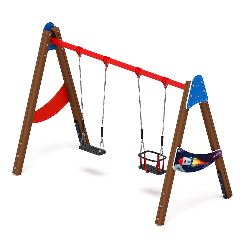 Качели двойные Д2 - ИО 12.Д.03.04.02-И1 - (Космопорт) - фото, описание, цена