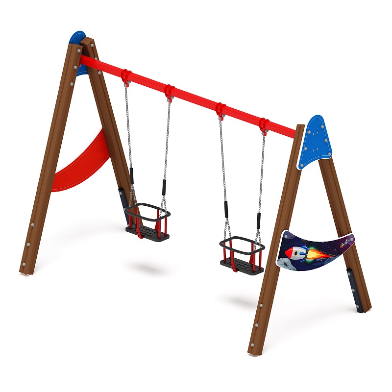 Качели двойные Д2 - ИО 12.Д.04.04.02-И1 - (Космопорт) - фото, описание, цена