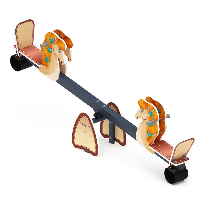 Качалка балансир со спинкой Лошадка - ИО 21.М.01.02-01.И1 