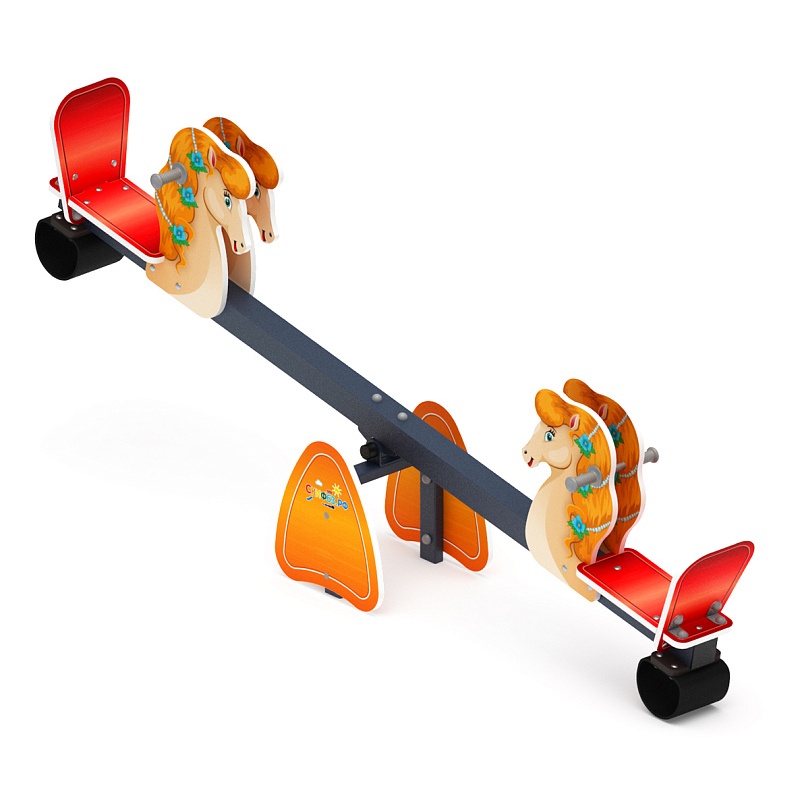 Качалка балансир со спинкой Лошадка - ИО 21.М.01.02-И1 