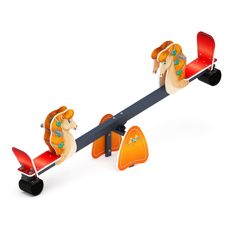 Качалка балансир со спинкой Лошадка - ИО 21.М.01.02-И1 - фото, описание, цена