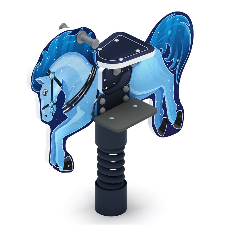 Лошадка 5 (Снежная королева) - Качалка на пружине - ИО 22.01.13-03.И1 