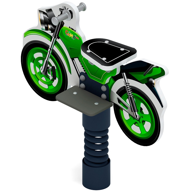 Мотоцикл (зеленый) - Качалка на пружине - ИО 22.03.01-01.И1 по цене 323175 тенге, 