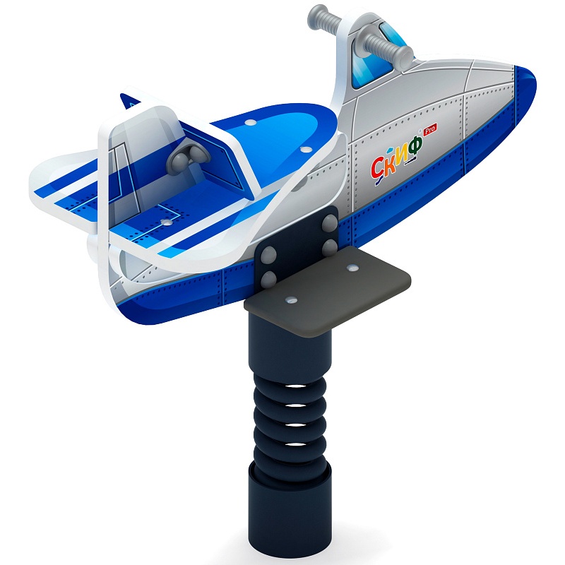 Самолетик (синий) - Качалка на пружине - ИО 22.03.02-02.И1 от skifpro.kz - От официального дилера СКИФ в Казахстане. 