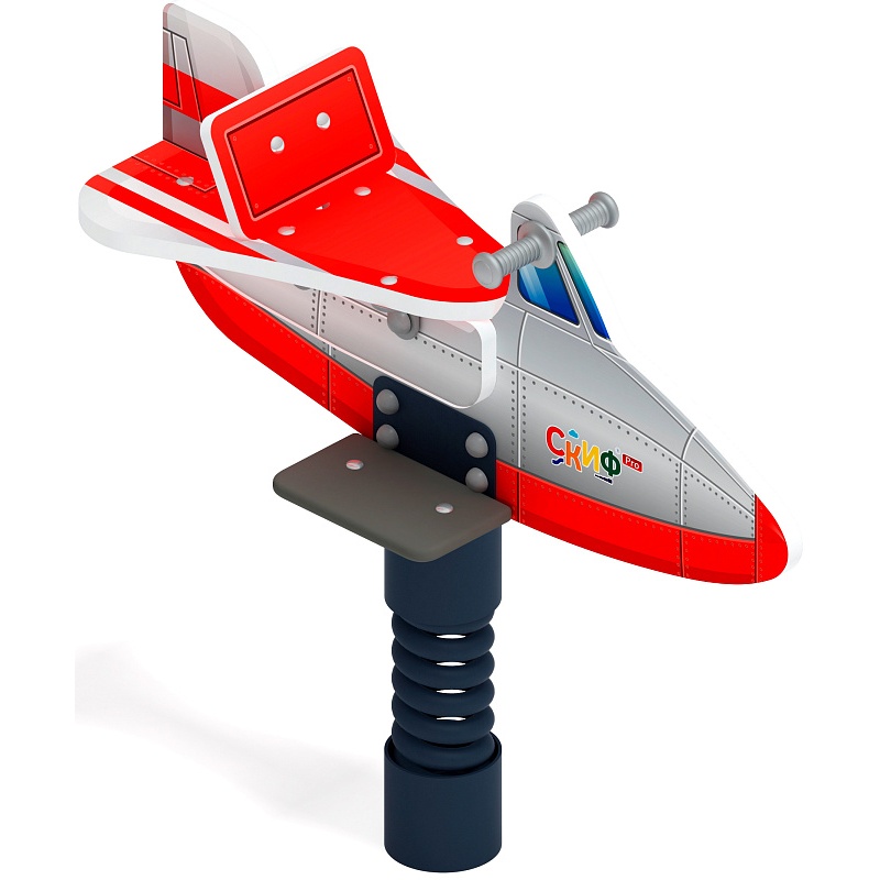 Самолетик (красный) - Качалка на пружине - ИО 22.03.02-03.И1 - фото, описание, цена