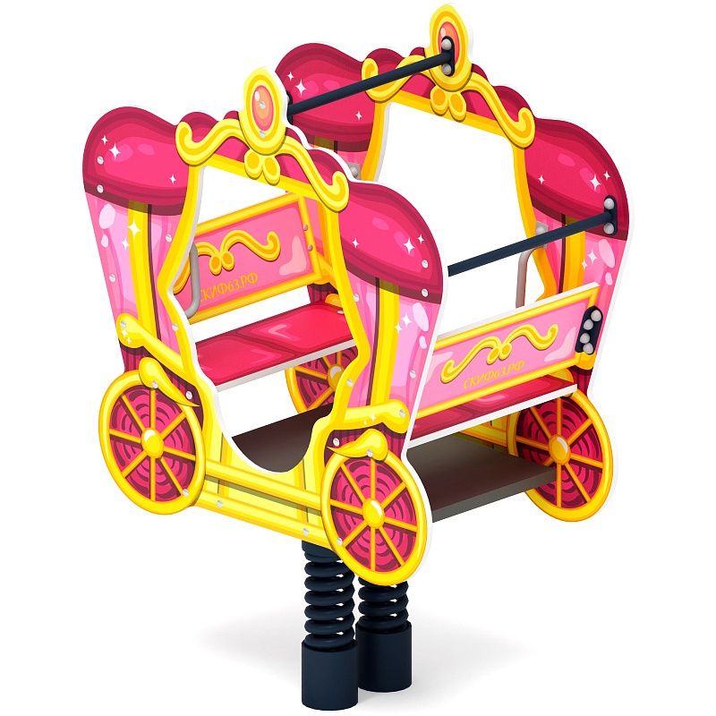 ИО 23.03.03-03.И1 Качалка на пружине карета Золотая - фото, описание, цена