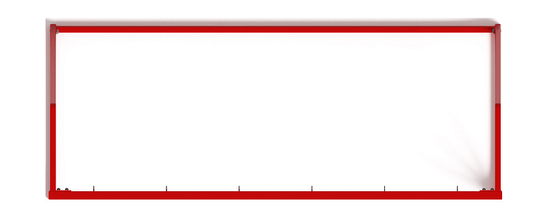 Ворота мини футбольные (красные) (с креплением сетки) - СО 2.60.02-02 - по ценам производителя в Казахстане