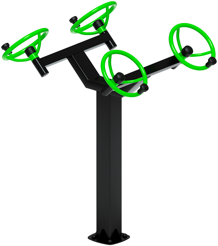 Рули (положение стоя) зеленый - Уличный тренажер - СТ 101-12 - фото, описание, цена