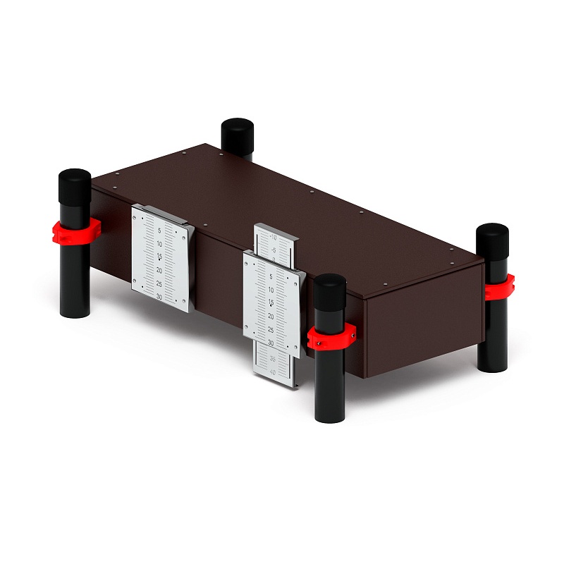 Воркаут 89. Гимнастическая скамья для наклона (красный) ВТ 01.08-01 - фото, описание, цена