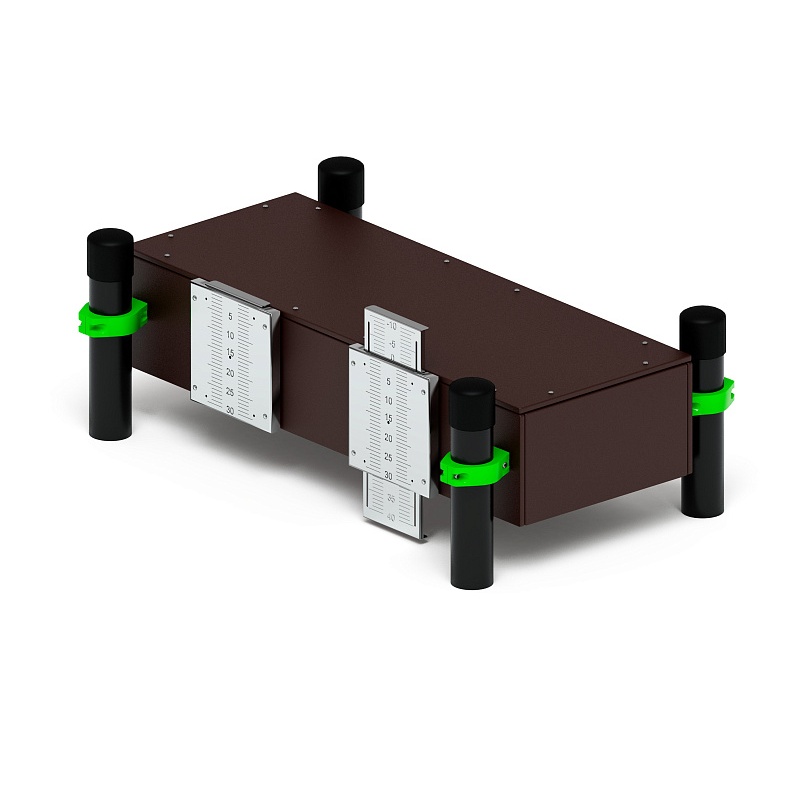 Воркаут 89. Гимнастическая скамья для наклона (зеленый) ВТ 01.08-02 - фото, описание, цена