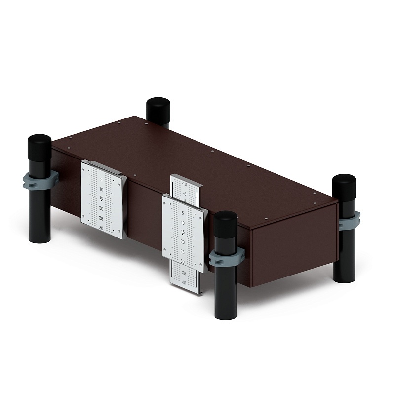 Воркаут 89. Гимнастическая скамья для наклона (серый) ВТ 01.08-03 - фото, описание, цена