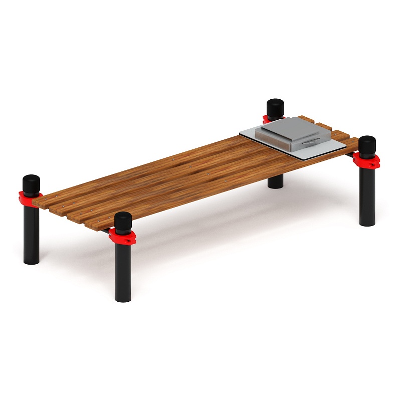 Воркаут 108. Помост для отжиманий с фиксатором (красный) ВТ 02.10-01 