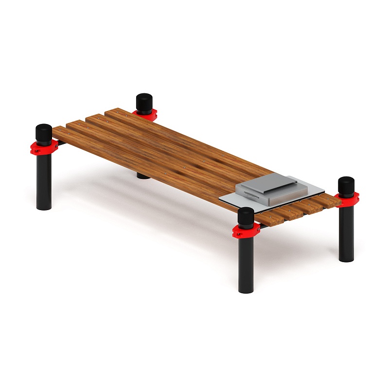 Воркаут 108. Помост для отжиманий с фиксатором (красный) ВТ 02.10-01 - фото, описание, цена