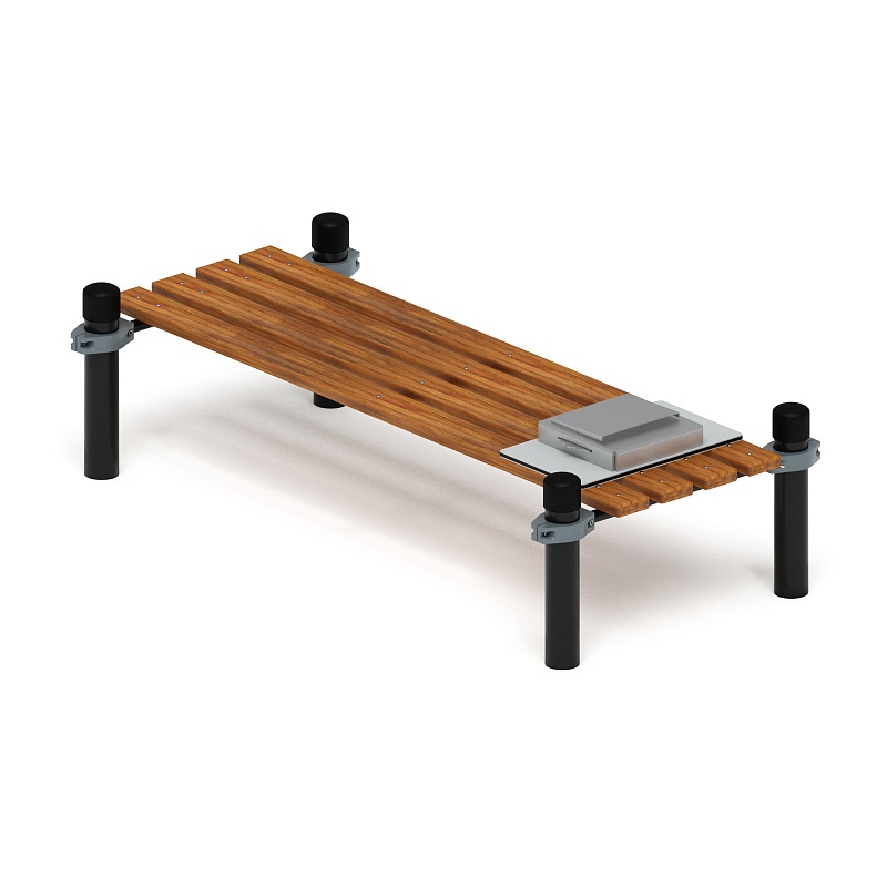 Воркаут 108. Помост для отжиманий с фиксатором (серый) ВТ 02.10-03 - фото, описание, цена