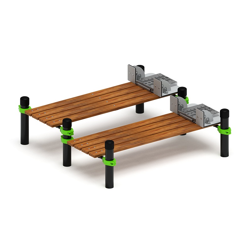 Воркаут 108. Гимнастическая скамья двойная из наклона положения сидя с линейкой (зеленый) ВТ 02.11-02 по цене 0 тенге, 