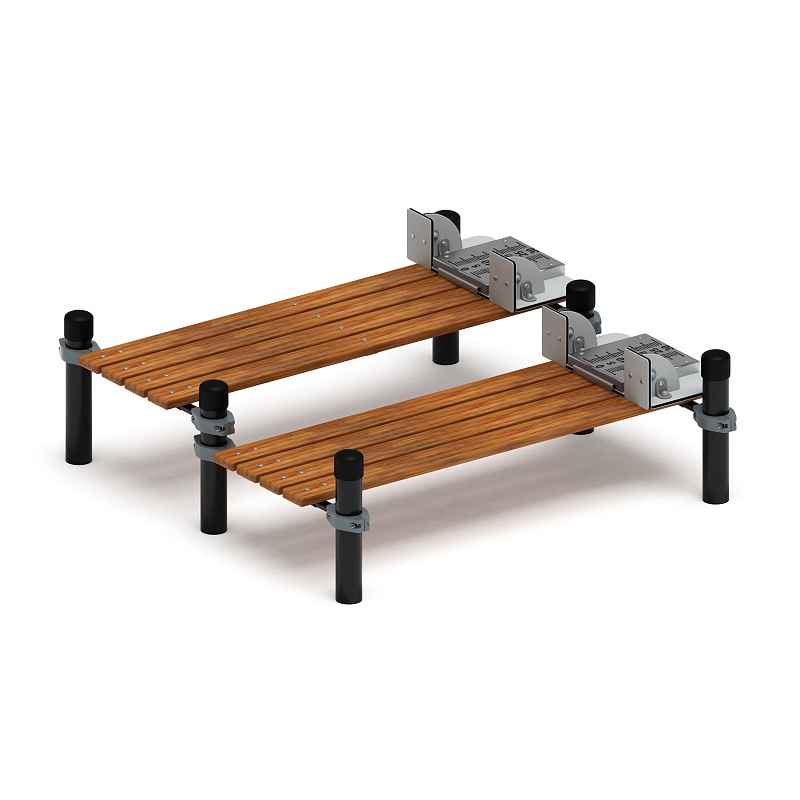 Воркаут 108. Гимнастическая скамья двойная из наклона положения сидя с линейкой (серый) ВТ 02.11-03 по цене 0 тенге, 